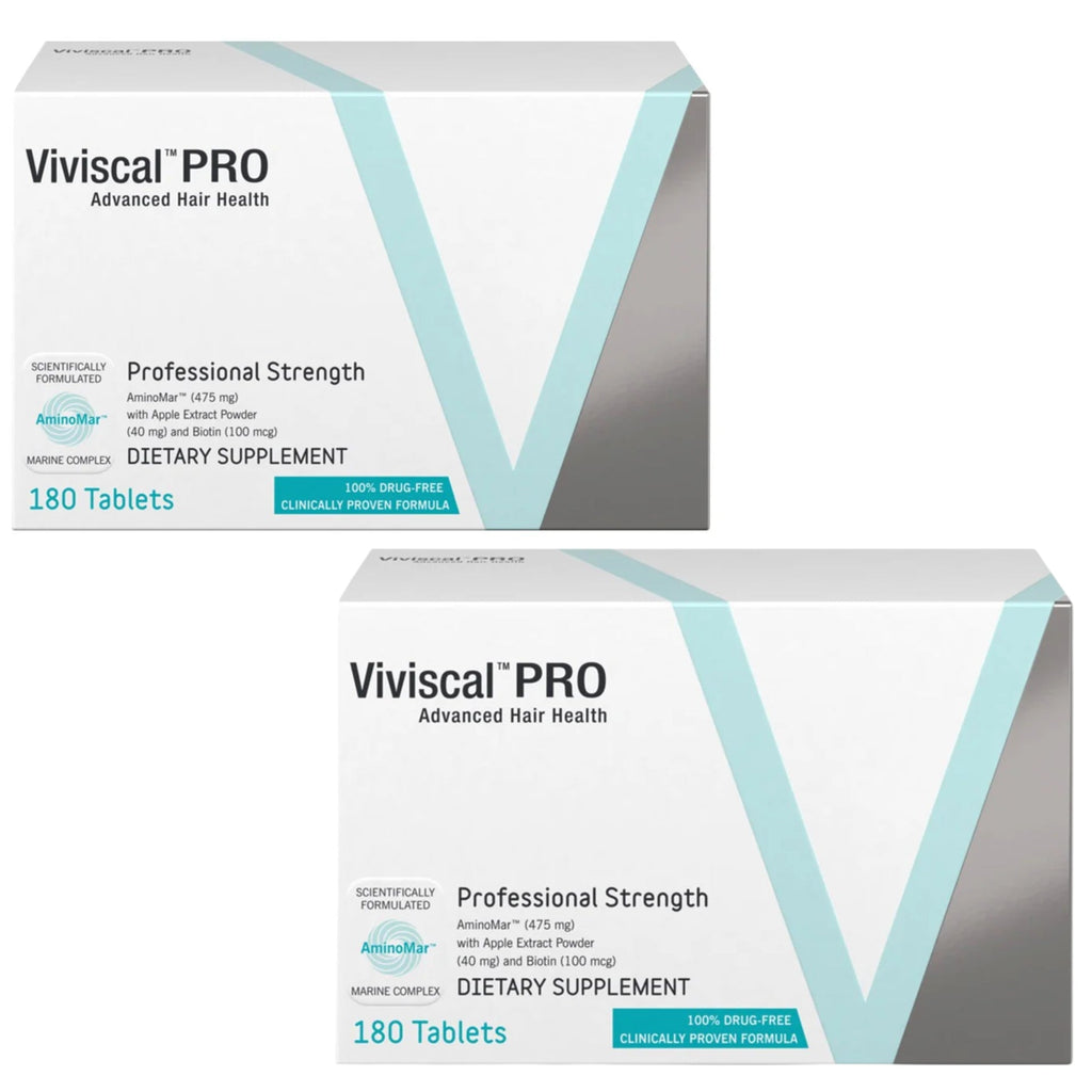 VIVISCAL PRO, ( 2 Pack ) PROFESSIONAL Hair Growth 180 tablets pills